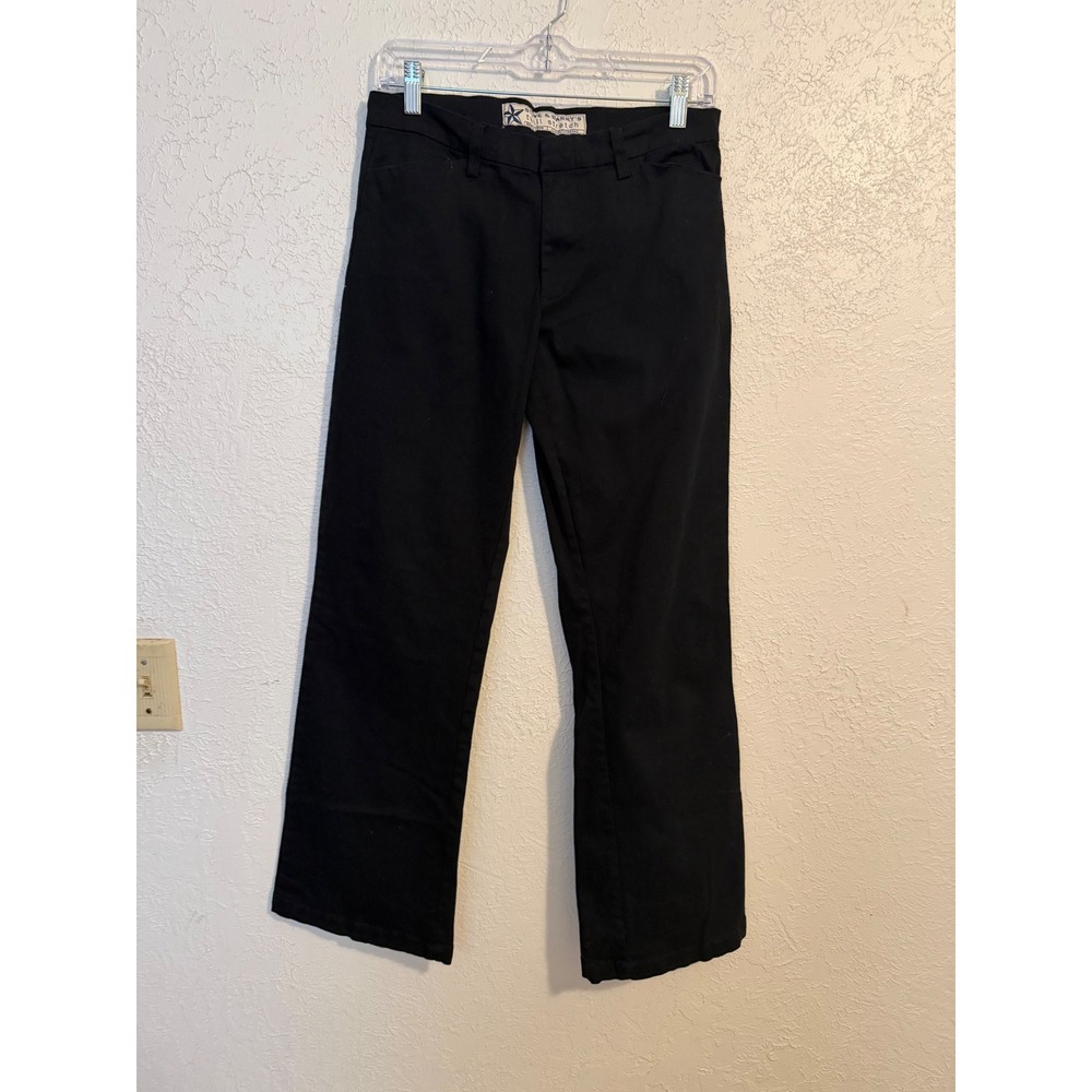 Steve & Barry's Twill Stretch Black Straight Leg Pants Womens Size 8R workwear